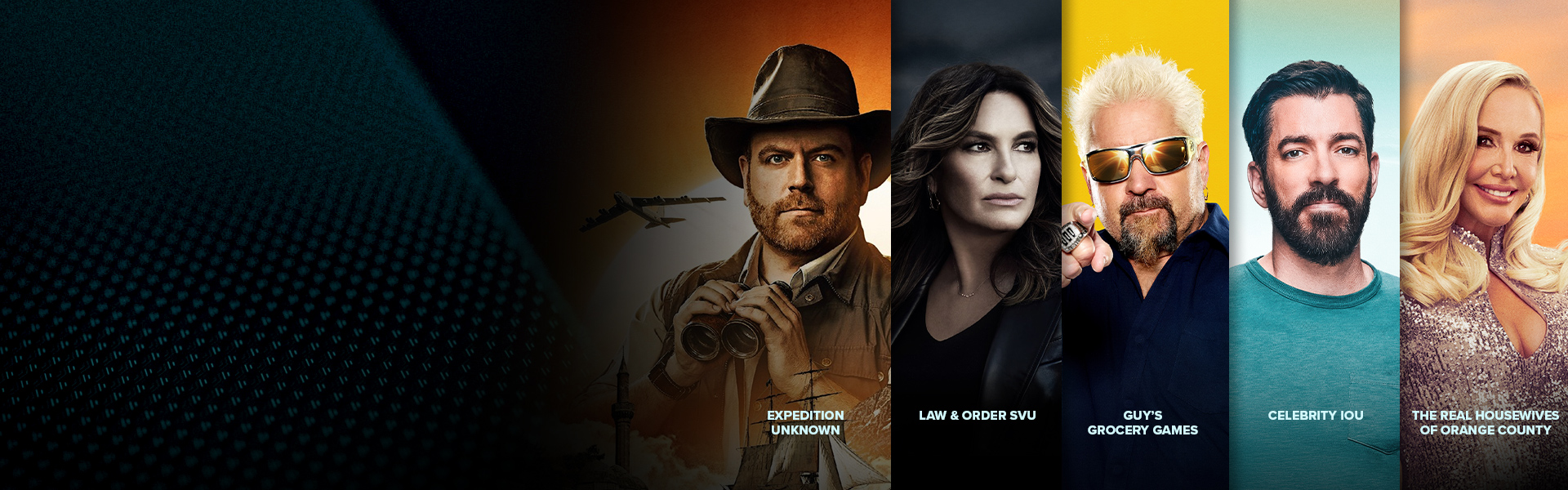 Citytv+ has a wide library of brands including; Expedition Unknown on Discovery, Law and Order SVU on Citytv, Guy's Grocery Games on Food Network, Celebrity IOU on HGTV and The Real Housewives on Bravo